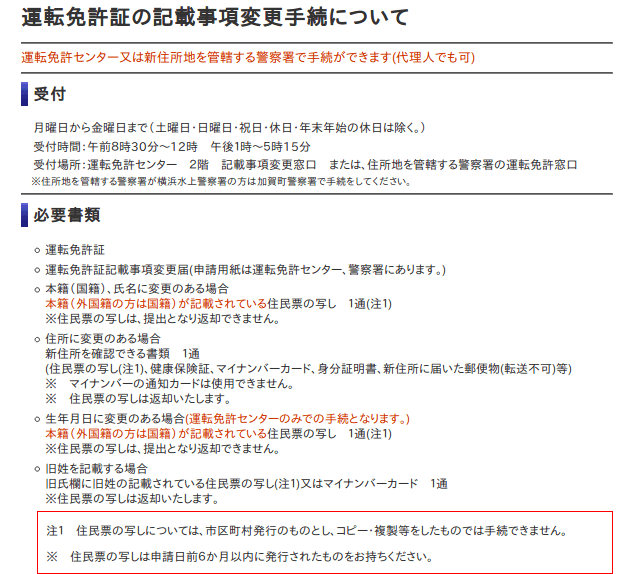 運転免許の旧姓併記にかかる必要書類・費用・手続き